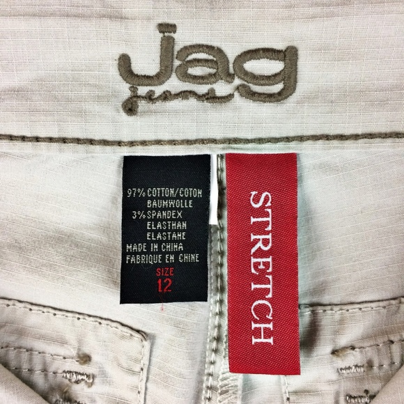 SOLD Jeans Khaki Stretch Cropped Cargo Pants Sz 12 - Picture 5 of 7